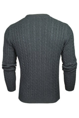 Xact Men's Sustainable Cotton Rich Cable Knit Jumper-3