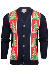 Xact Men's Rudolf Reindeer Button-Up Christmas Cardigan-Main Image