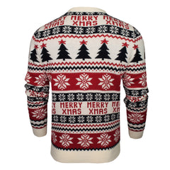 Xact Men's Nordic Fairisle Crew Neck Christmas Jumper-3