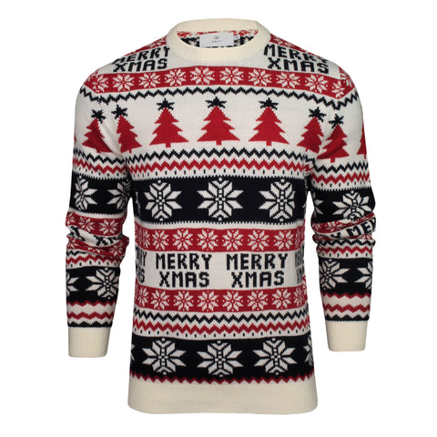 Xact Men's Nordic Fairisle Crew Neck Christmas Jumper-Main Image