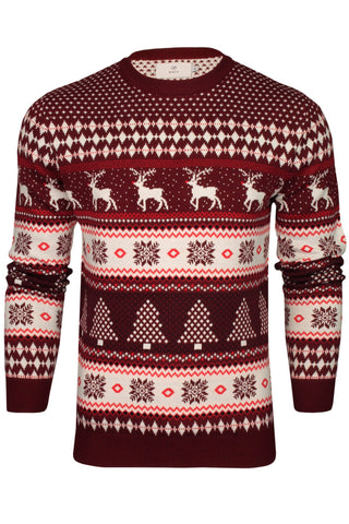 Xact Men's Nordic Fairisle Crew Neck Christmas Jumper-Main Image