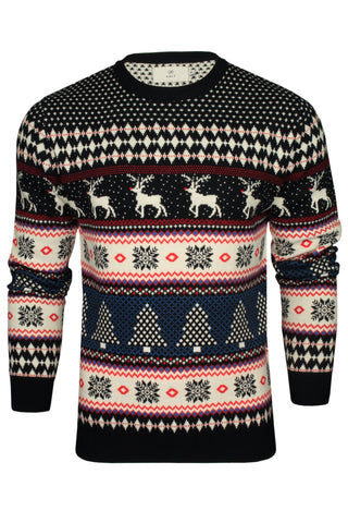 Xact Men's Nordic Fairisle Crew Neck Christmas Jumper-Main Image