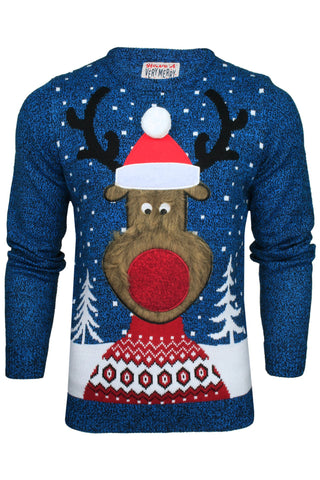 Xact Men's '3D Novelty' Christmas Jumper, Crew Neck-Main Image