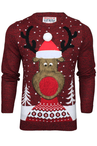 Xact Men's '3D Novelty' Christmas Jumper, Crew Neck-Main Image