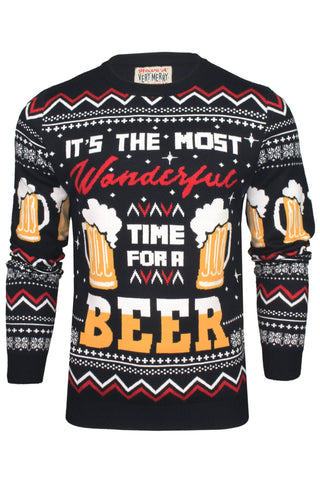 Xact Men's Christmas Jumper, Novelty Funny Naughty Theme-Main Image