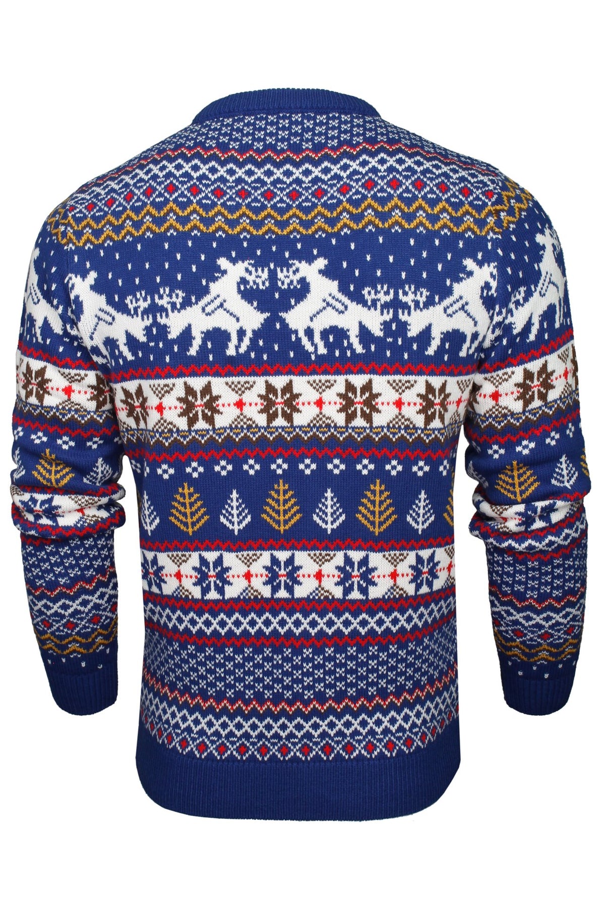 Xact Men's Fair Isle Christmas Jumper � Randy Reindeer Knit Sweater, Funny Xmas Pub Style, Festive Ugly Sweater for Holiday Parties-3