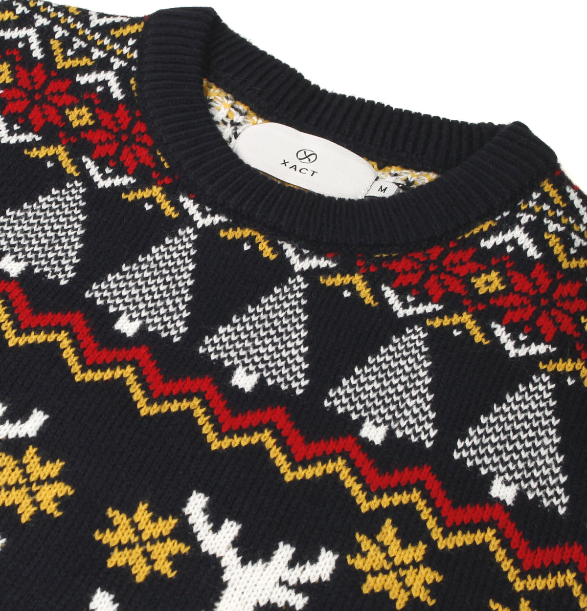 Xact Men's Fair Isle Christmas Jumper � Cheers Reindeer Knit Sweater, Funny Xmas Pub Style, Festive Ugly Sweater for Holiday Parties-4