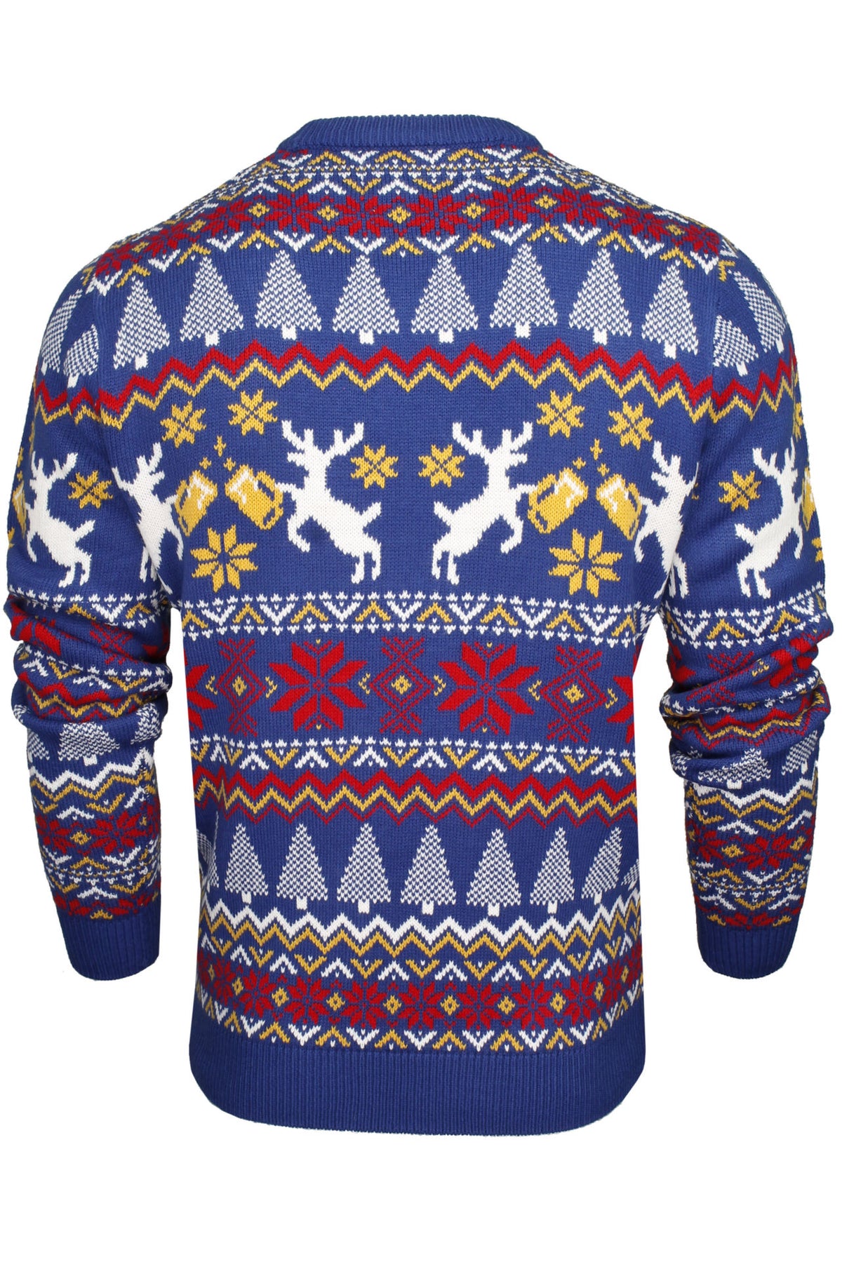 Xact Men's Fair Isle Christmas Jumper � Cheers Reindeer Knit Sweater, Funny Xmas Pub Style, Festive Ugly Sweater for Holiday Parties-3