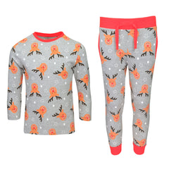 Xact Boys/ Kids Christmas Reindeer Print Pyjamas/ PJs Set-Main Image