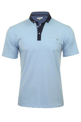 Xact Men's Polo Shirt, Short Sleeves, Contrast Button Down Collar-2