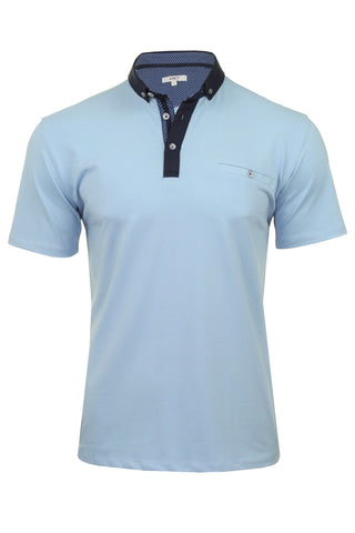 Xact Mens Polo Shirt with Short Sleeves and Button Down Collar-Main Image