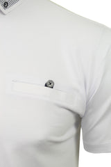 Xact Mens Short Sleeved Polo Shirt, Button Down Contrast Collar, Slim Fit-2