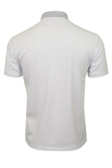 Xact Mens Short Sleeved Polo Shirt with Contrast Collar & Button Down Collar-3