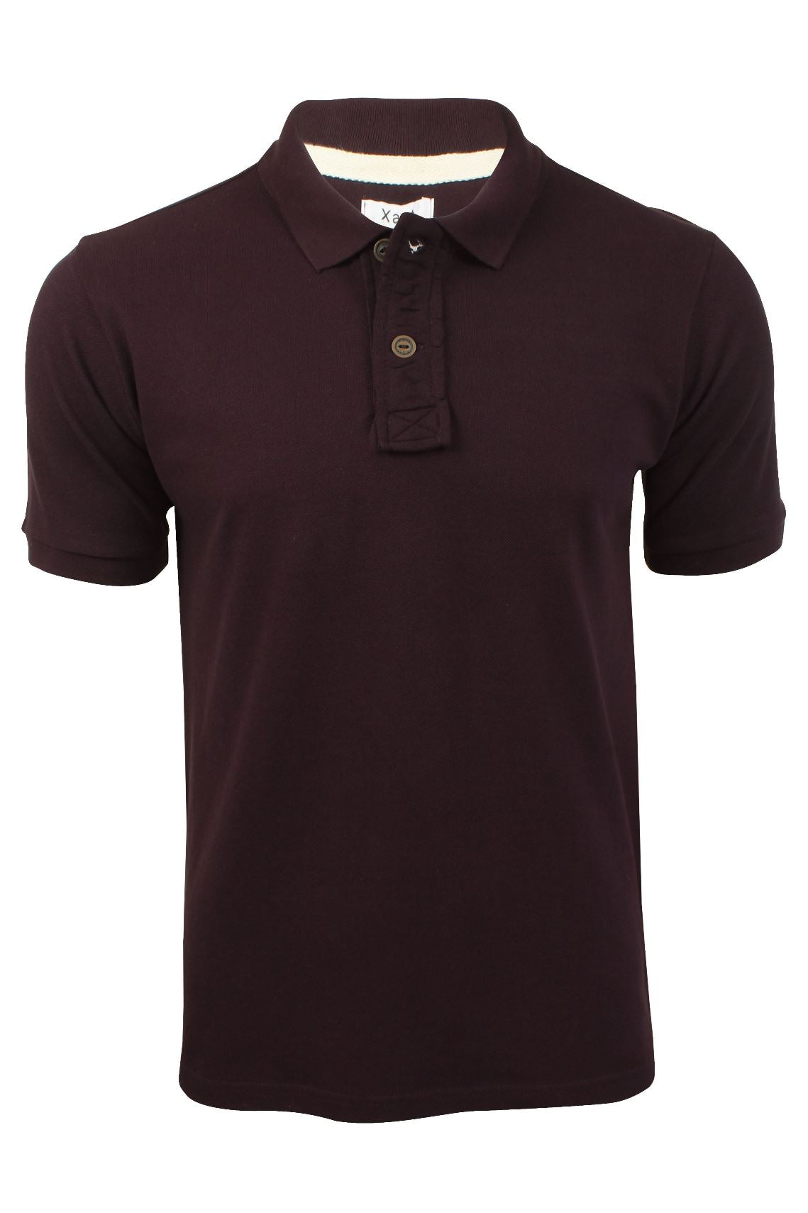 Xact Men's 2 Button Cotton Pique Polo Shirt, Short Sleeved-Main Image
