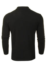 Xact Men's Long-Sleeved Polo T-Shirt, 100% Cotton Pique, Slim Fit-3
