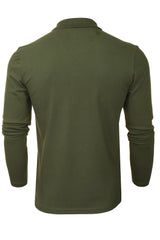 Xact Men's Long-Sleeved Polo T-Shirt, 100% Cotton Pique, Slim Fit-3