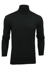 Xact Mens Roll Neck Jumper - 100% Cotton - Long Sleeved-Main Image