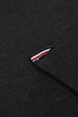 Mens Long Sleeved Button Down Collar Polo T-Shirt by Xact (Black)