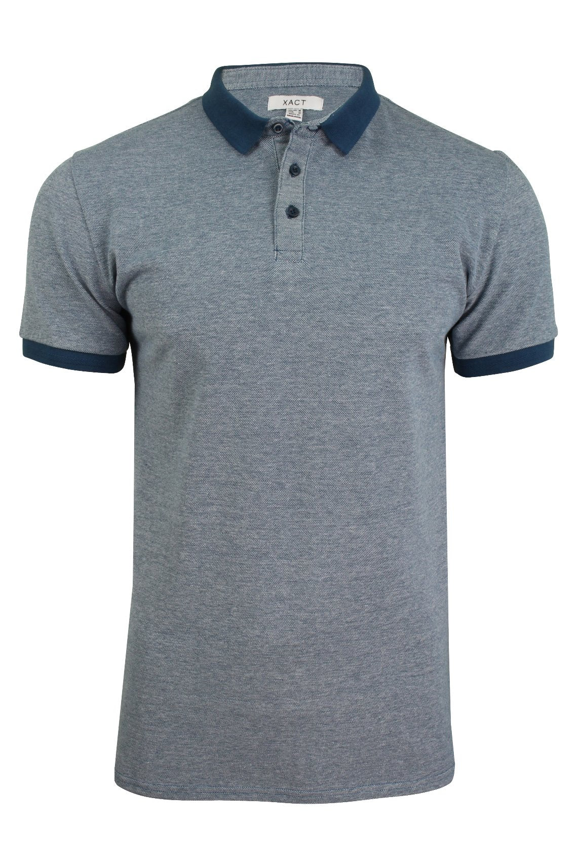 Xact Men's Birdseye Pique Polo T-Shirt Short Sleeved - 100% Cotton-2