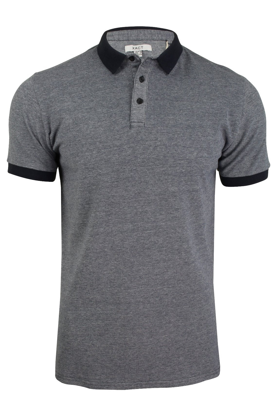 Xact Men's Birdseye Pique Polo T-Shirt Short Sleeved - 100% Cotton-Main Image