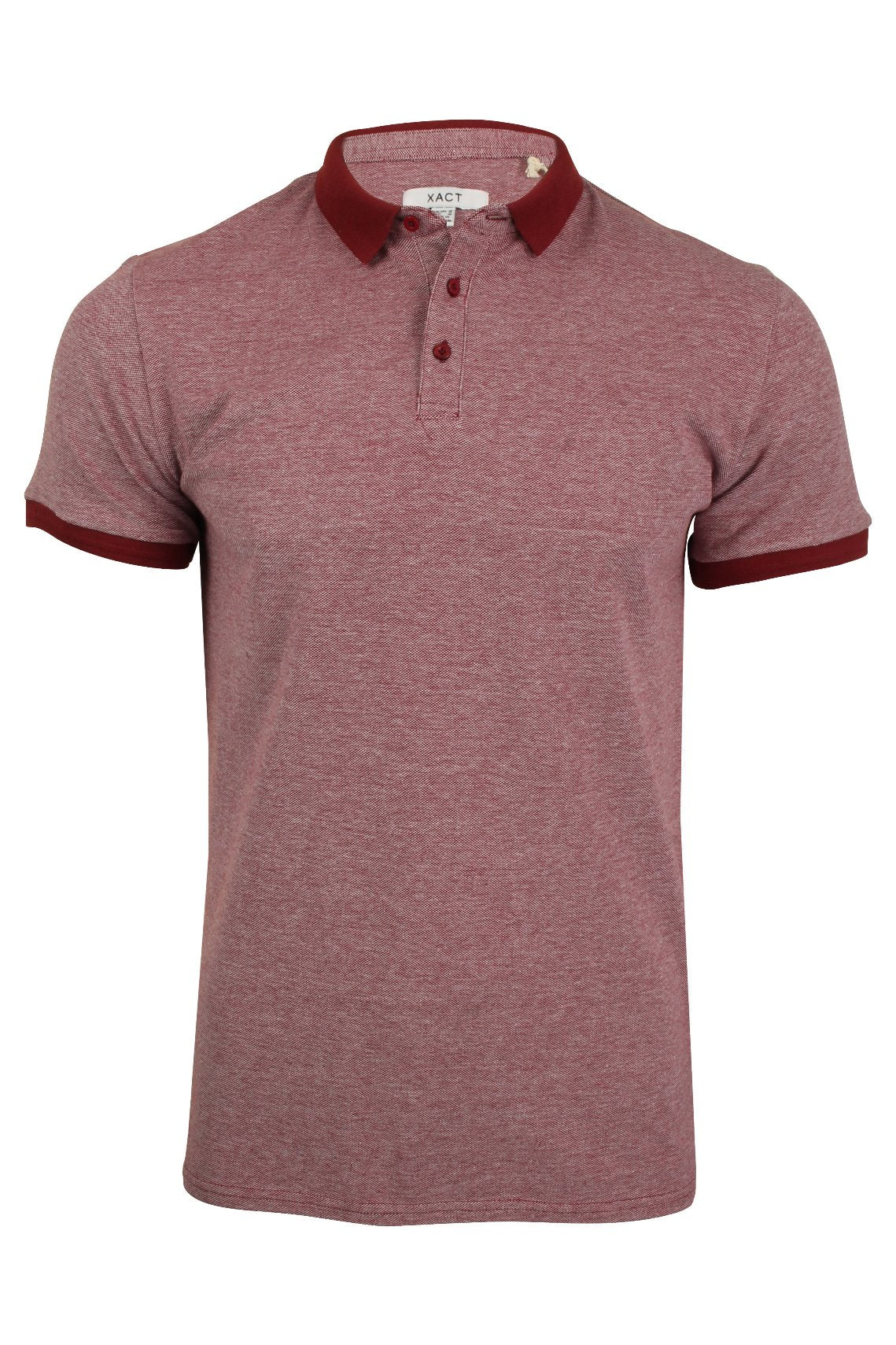 Xact Men's Birdseye Pique Polo T-Shirt Short Sleeved - 100% Cotton-Main Image