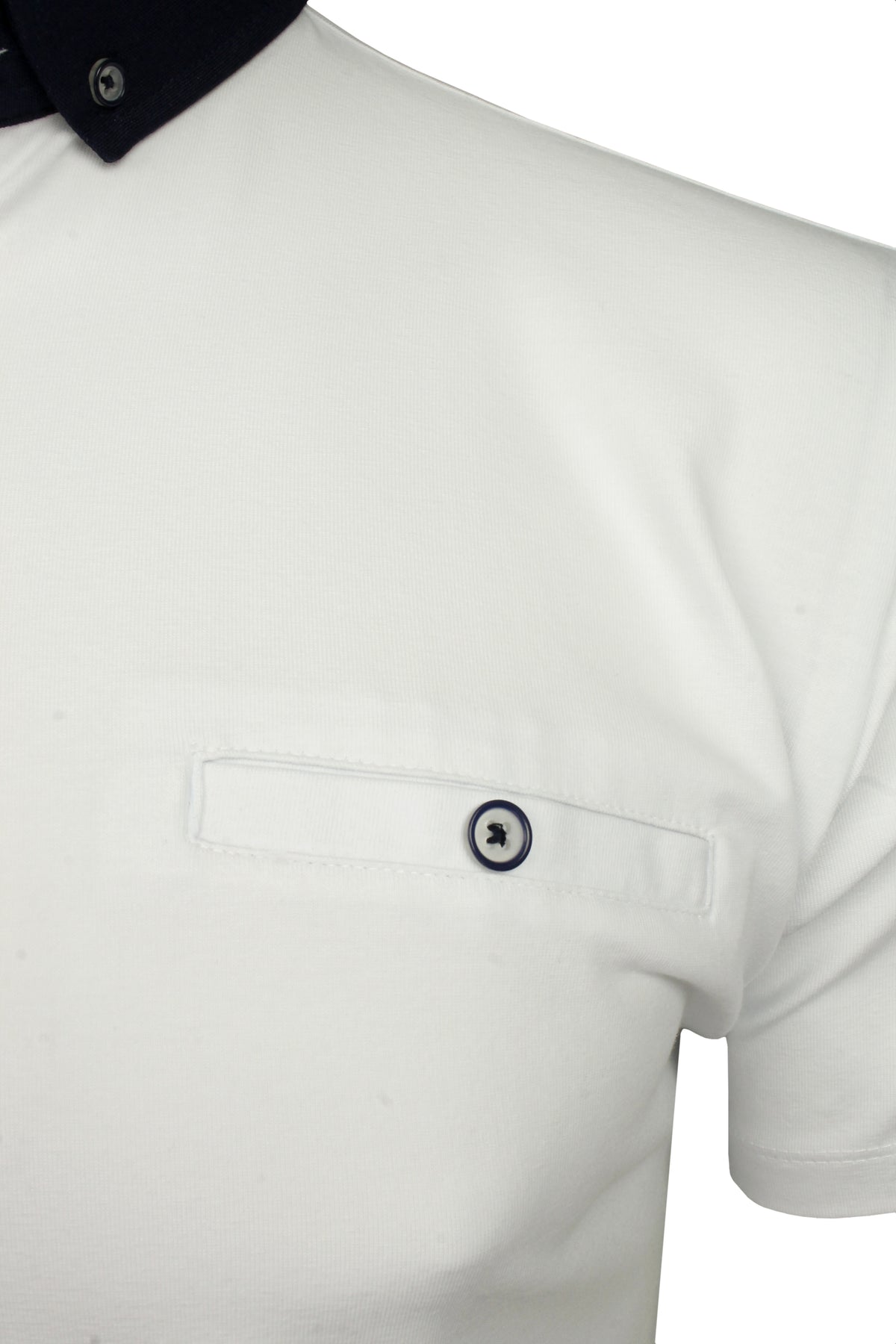 Xact Men's Polo Shirt, Short Sleeves, Contrast Button Down Collar-2