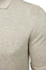 Xact Mens Knitted Long Sleeved Knitted Polo Shirt, 100% Cotton-2