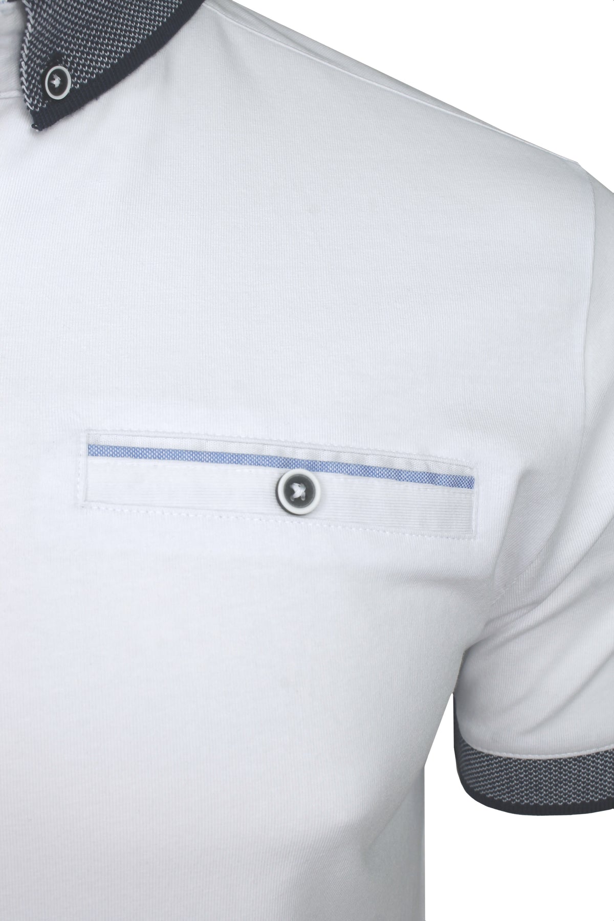 Xact Men's Smart Cotton Stretch Polo Shirt, Button Down Collar, Short Sleeved-2