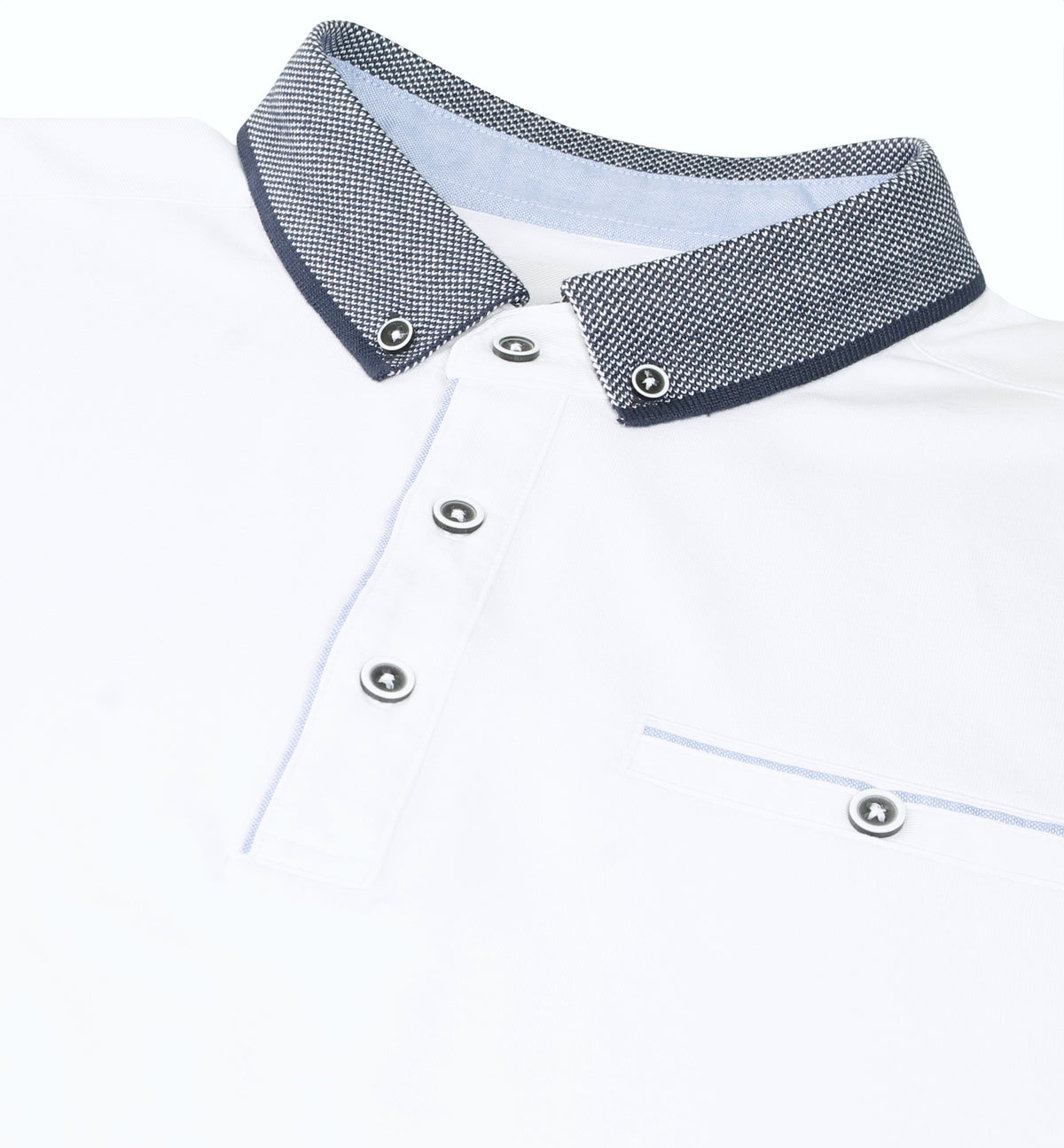 Xact Men's Smart Cotton Stretch Polo Shirt, Button Down Collar, Short Sleeved-4