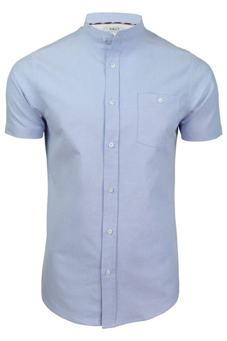 Xact Men's Oxford Grandad Shirt Short Sleeved - Slim Fit-Main Image