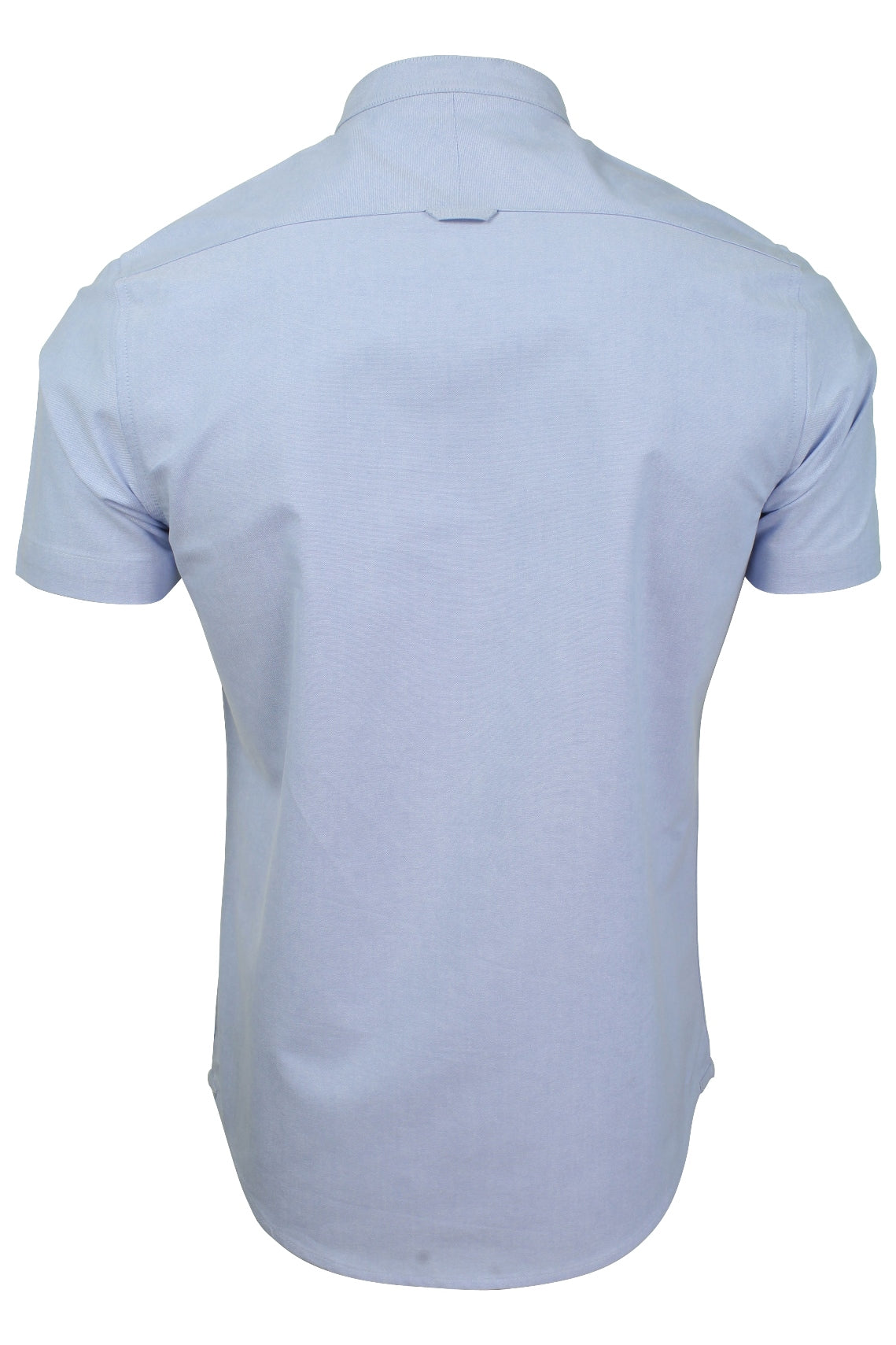 Xact Men's Oxford Grandad Shirt Short Sleeved - Slim Fit-3