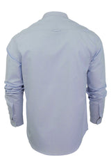 Xact Mens Grandad Collar Nehru Oxford Shirt - Long Sleeved-3