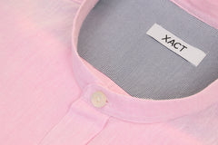 Xact Long Sleeved Linen Grandad Nehru Shirt-4
