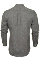Xact Long Sleeved Linen Grandad Nehru Shirt-3