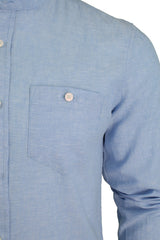 Xact Long Sleeved Linen Grandad Nehru Shirt-2
