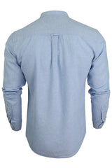 Xact Long Sleeved Linen Grandad Nehru Shirt-3