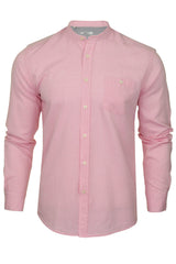 Xact Long Sleeved Linen Grandad Nehru Shirt-Main Image