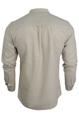 Xact Long Sleeved Linen Grandad Nehru Shirt-3