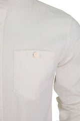 Xact Long Sleeved Linen Grandad Nehru Shirt-2