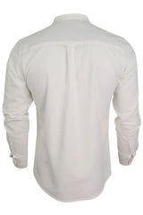 Xact Long Sleeved Linen Grandad Nehru Shirt-3