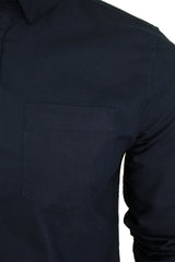 Xact Men's Plain Oxford Shirt, Under-Button Collar, Long Sleeved-2