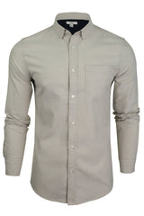 Xact Men's Plain Oxford Shirt, Under-Button Collar, Long Sleeved-Main Image