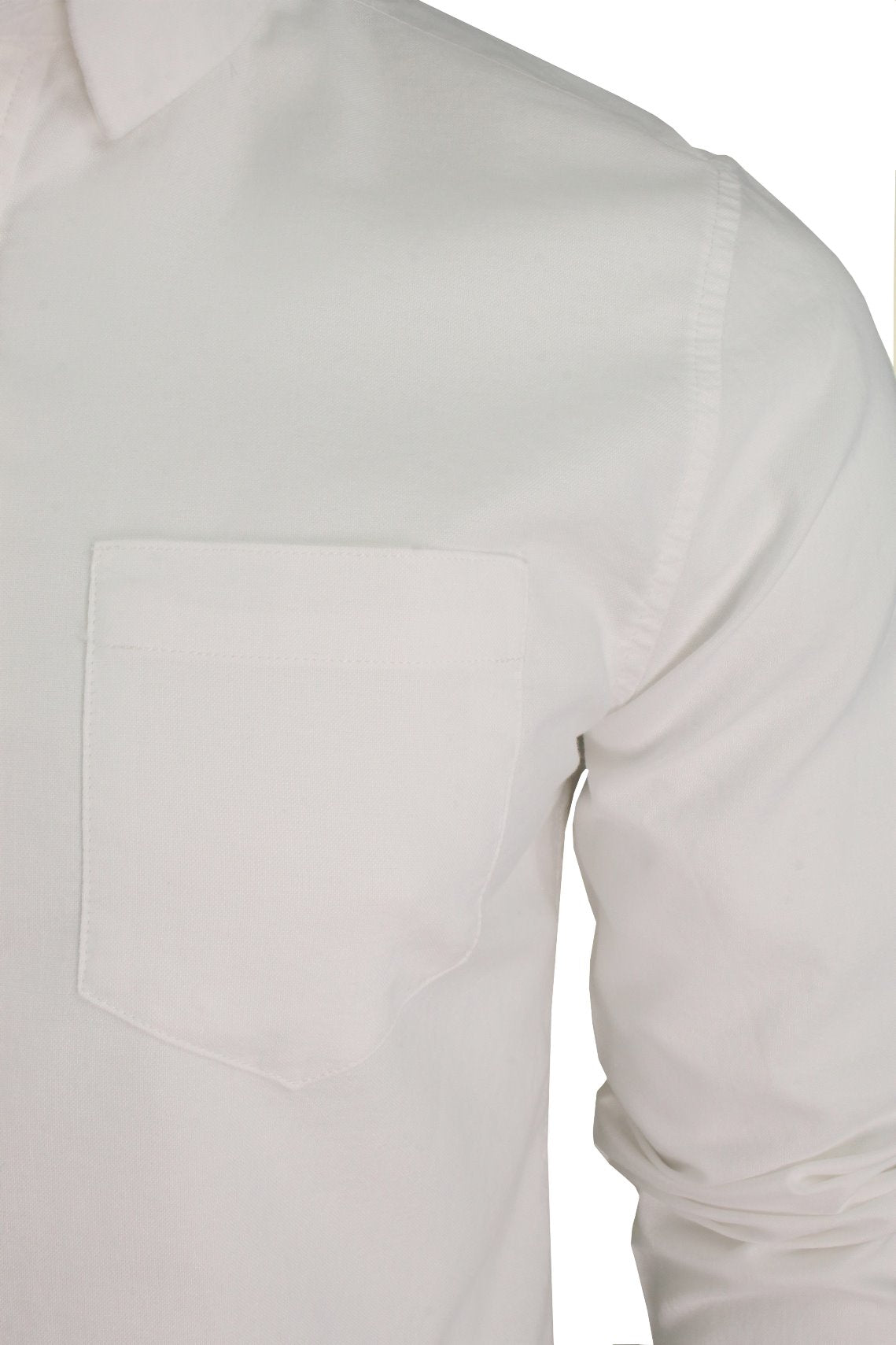 Xact Mens Long Sleeved Button-Down Collar Oxford Shirt-2