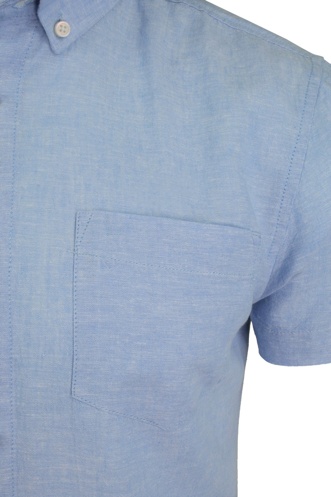Xact Short Sleeved Linen Mix Shirt-2