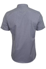 Xact Mens Gingham Check Shirt - Slim Fit - Short Sleeved-3