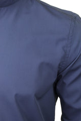 Xact Mens Grandad Nehru Collar Plain Poplin Shirt, Long Sleeved, Slim Fit-2
