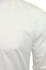 Xact Mens Grandad Nehru Collar Plain Poplin Shirt, Long Sleeved, Slim Fit-2