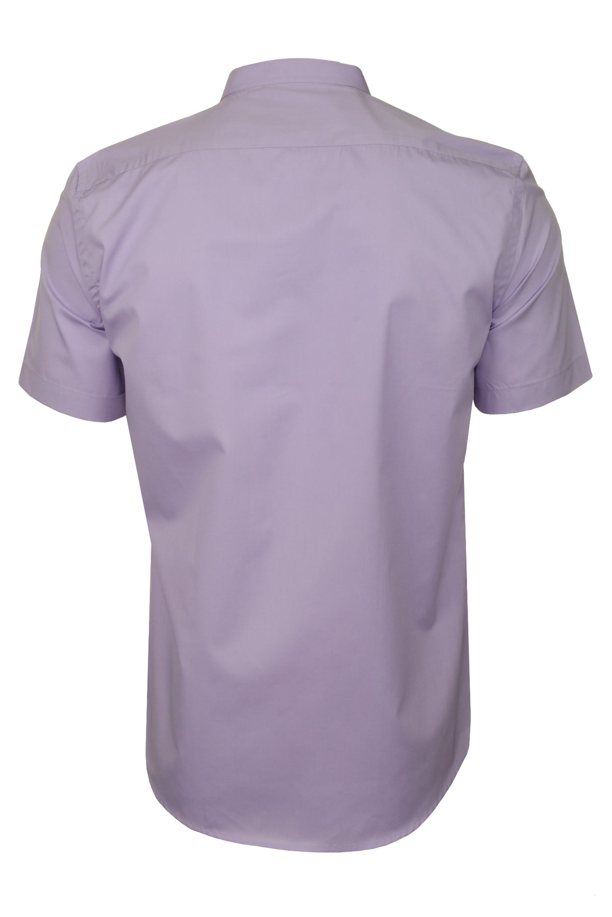 Xact Mens Grandad Nehru Collar Plain Poplin Shirt, Short Sleeved, Slim Fit-3