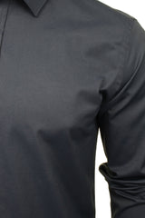 Xact Mens Long Sleeved Poplin Stretch Shirt - Slim Fit-2