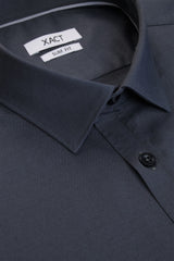 Xact Mens Long Sleeved Poplin Stretch Shirt - Slim Fit-4